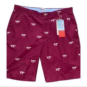 New Virginia Tech Hokies Mens Ovation Game Changer Golf Shorts Size 34.
